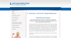 Desktop Screenshot of crashcoursesdrivingschool.co.uk
