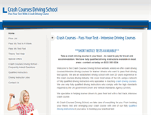 Tablet Screenshot of crashcoursesdrivingschool.co.uk